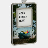 Kayaking in St. Thomas - US-Jungfrau Rahmen-Ornament Silber (Rechts)