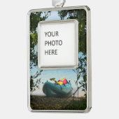 Kayaking in St. Thomas - US-Jungfrau Rahmen-Ornament Silber (Links)