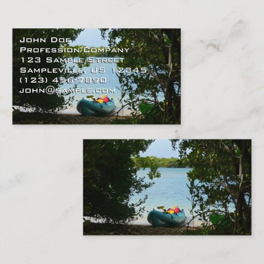 Kayaking in St. Thomas - US-Jungfrau Visitenkarte (Vorne/Hinten)