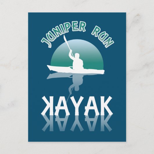 Kayaking Juniper Run - Kayak Postkarte (Vorderseite)