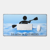 Kayaking Kanufahrer Paddelbeschriftung Schreibtischunterlage (Tastatur & Maus)
