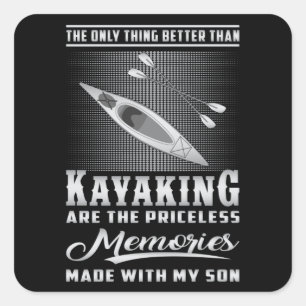 Kayaking Kayak Canoe Canoeing Paddle Funny Geschen Quadratischer Aufkleber
