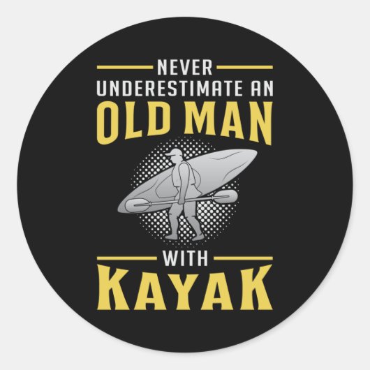 Kayaking Kayak Canoe Paddle Canoeing Funny Geschen Runder Aufkleber (Vorderseite)