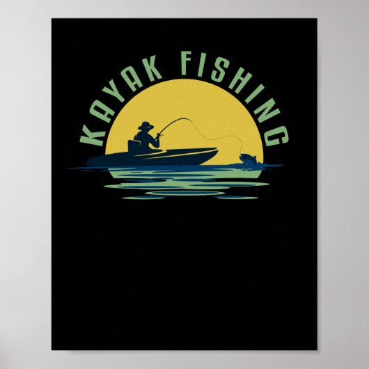 Kayaking Kayak Fishing Vater Poster (Vorne)