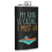 Kayaking Kayak Geschenk Flachmann (Rechts)