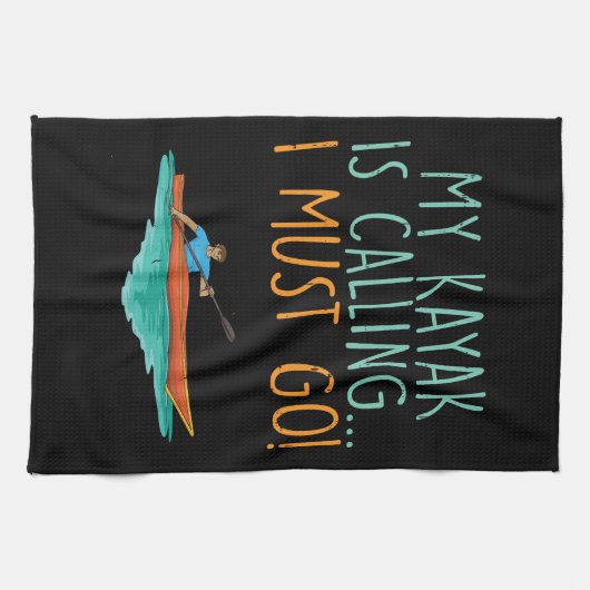 Kayaking Kayak Geschenk Geschirrtuch (Horizontal)