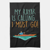 Kayaking Kayak Geschenk Geschirrtuch (Vertikal)