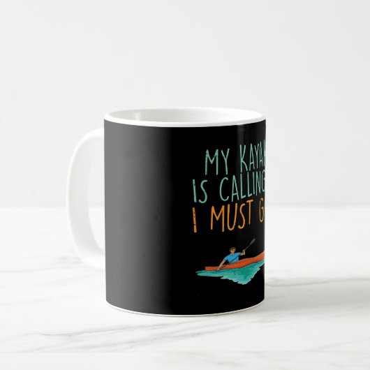Kayaking Kayak Geschenk Kaffeetasse (Vorderseite Links)