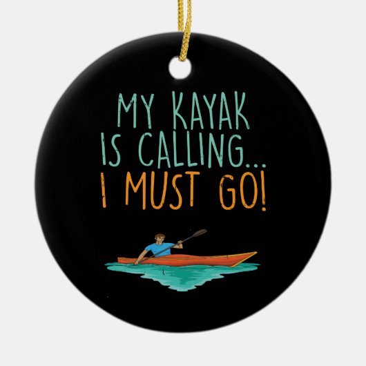 Kayaking Kayak Geschenk Keramik Ornament (Vorne)