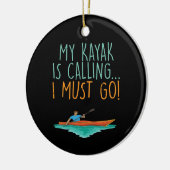 Kayaking Kayak Geschenk Keramik Ornament (Links)
