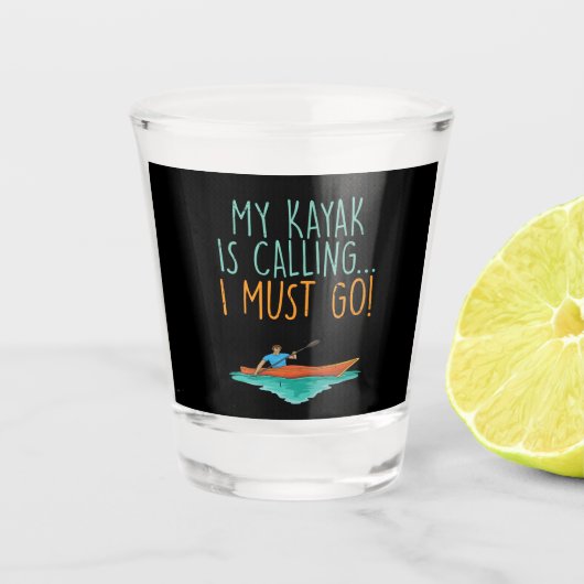 Kayaking Kayak Geschenk Schnapsglas (Vorderseite)