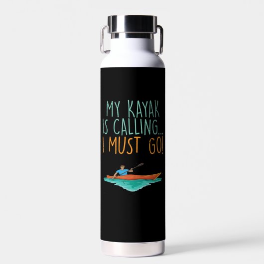 Kayaking Kayak Geschenk Trinkflasche (Vorne)