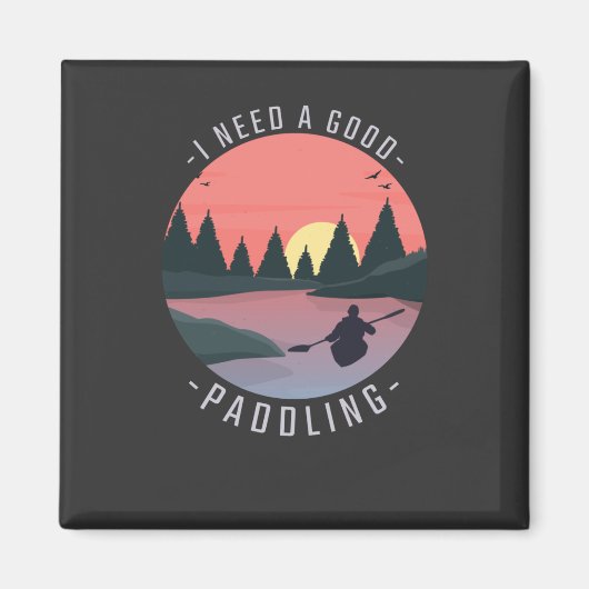 Kayaking Kayak Paddling Magnet (Vorne)