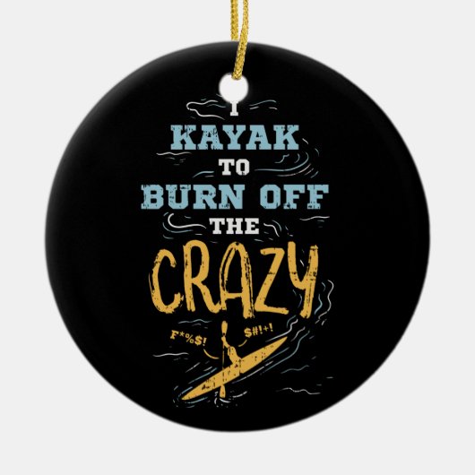 Kayaking Kayaker Keramik Ornament (Vorne)