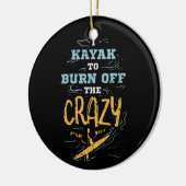 Kayaking Kayaker Keramik Ornament (Links)