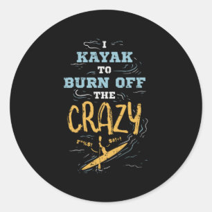 Kayaking Kayaker Runder Aufkleber