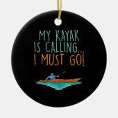 Kayaking Keramik Ornament (Vorne)