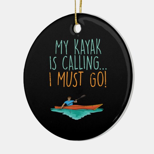 Kayaking Keramik Ornament (Links)