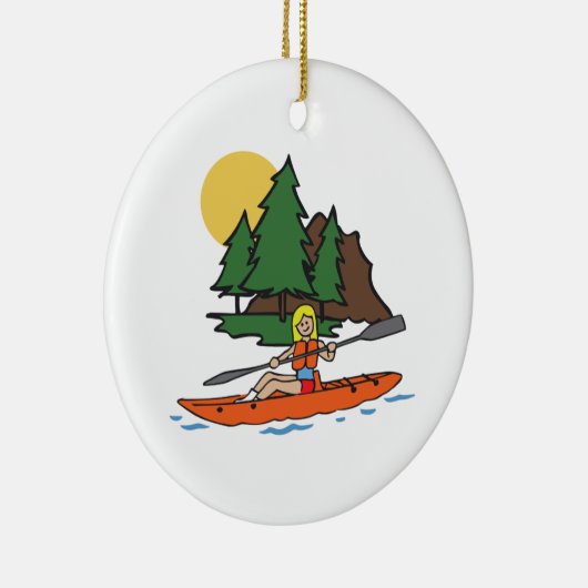 KAYAKING KERAMIK ORNAMENT (Rechts)