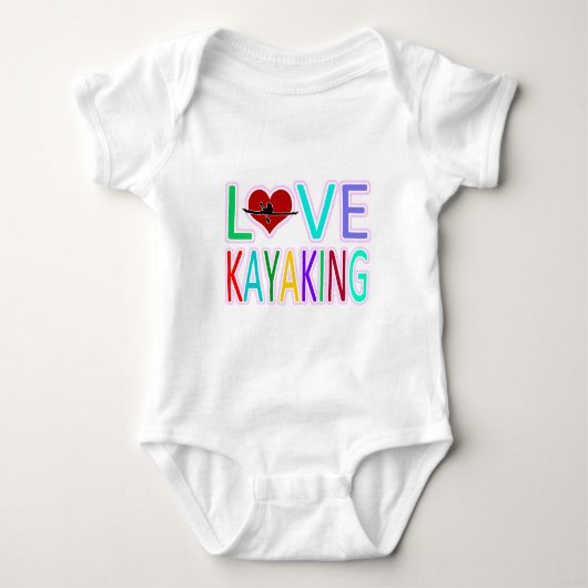 Kayaking Liebe Baby Strampler (Vorderseite)