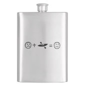 Kayaking macht Sie glücklich Flachmann (Vorderseite)