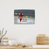 KAYAKING MOTTO / QUOTE GERAHMTER DRUCK POSTER (Küche)