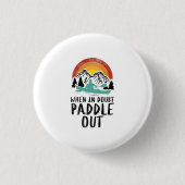 Kayaking Nature Retro Button (Vorderseite)