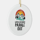 Kayaking Nature Retro Keramik Ornament (Rechts)