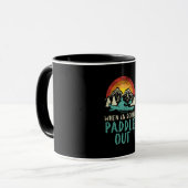 Kayaking Nature Retro Tasse (Vorderseite Links)
