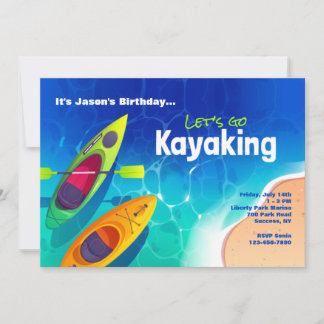 Kayaking Party Einladung