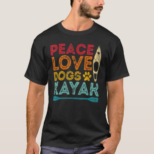 Kayaking Peach Liebe Hunde Kayak T-Shirt