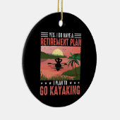 Kayaking-Plan für die Rentenkasse Keramik Ornament (Rechts)