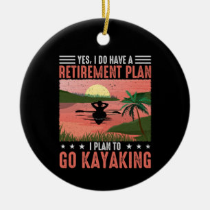 Kayaking-Plan für die Rentenkasse Keramik Ornament