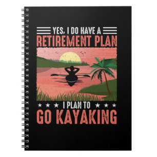 Kayaking-Plan für die Rentenkasse Notizblock