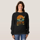 Kayaking River Rat Retro Vintag Sunset Sweatshirt (Vorne ganz)