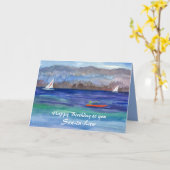 Kayaking Sailing Happy Birthday Son-in-Law Karte (Gelbe Blume)