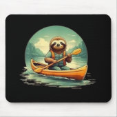 Kayaking Sloth Canoe Lover Funny Animals Vintag Mousepad (Vorne)