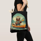 Kayaking Sloth Canoe Lover Funny Animals Vintag Tasche (Von Nahem)
