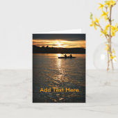 Kayaking Sonnenuntergang Karte (Gelbe Blume)