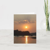 Kayaking Sonnenuntergang Karte (Vorderseite)