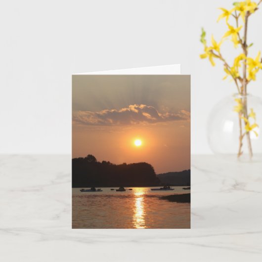 Kayaking Sonnenuntergang Karte (Gelbe Blume)