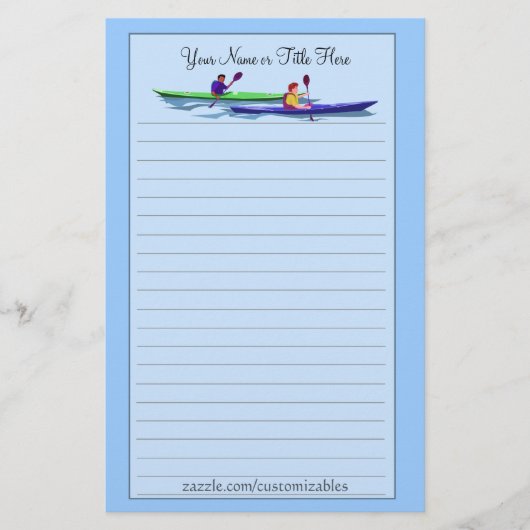 Kayaking Stationery Briefpapier (Vorderseite)