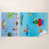 Kayaking Strand-Party Strandtuch (Vorderseite)