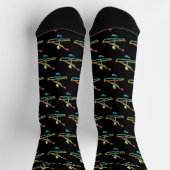 Kayaking-Strichmännchen Socken (Oben)