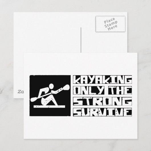 Kayaking Survive Postkarte (Vorne/Hinten)