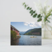 Kayaking the Hardangerfjord in Norwegen Postkarte (Stehend Vorderseite)