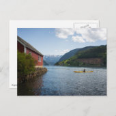 Kayaking the Hardangerfjord in Norwegen Postkarte (Vorne/Hinten)