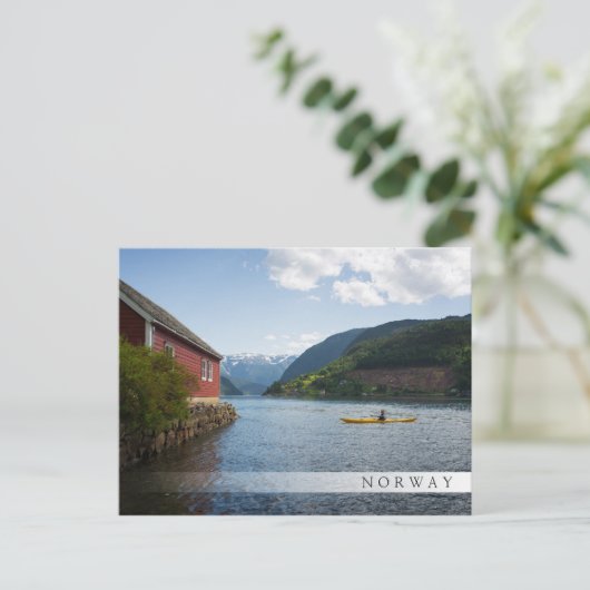 Kayaking the Hardangerfjord in Norwegen Postkarte (Stehend Vorderseite)