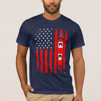 Kayaking US-Flagge T-Shirt