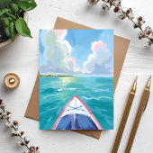 Kayaking Watercolor Postkarte